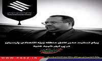 پیام تسلیت مدیرعامل منطقه ویژه اقتصادی پارسیان در پی ترور «شهید هنیه»